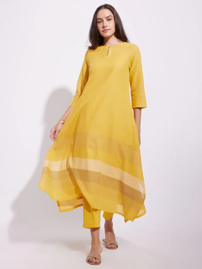 Print Cotton Kurta Pant Set
