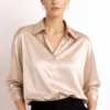 Beige Satin Shirt