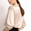 Beige Satin Shirt