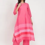 Stripe Print Cotton Kurta