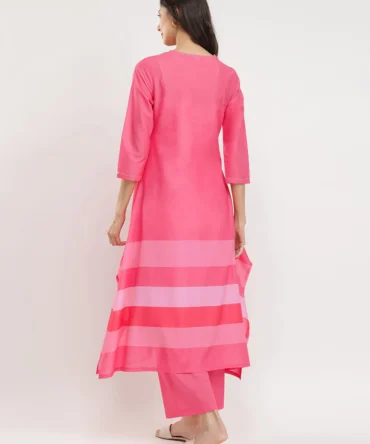 Stripe Print Cotton Kurta