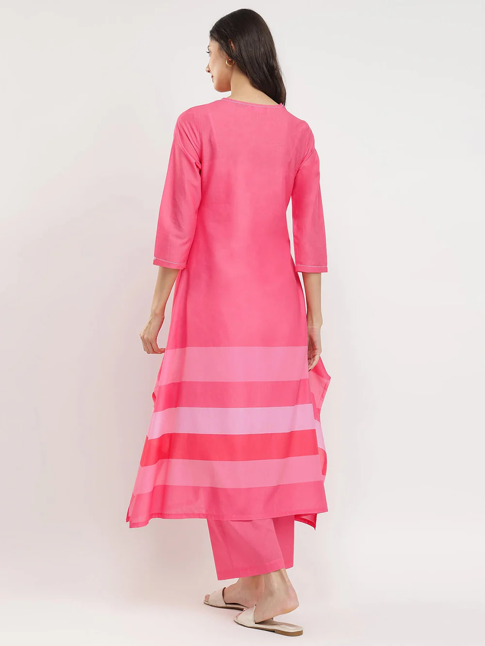 Stripe Print Cotton Kurta