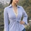 Striped Wrap Shirt