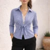 Striped Wrap Shirt