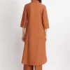 Linen Blend Kurta Pant Set