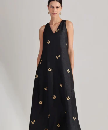 Black Silk Blend Kurta