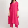 Jacquard Asymmetric Kurta Set