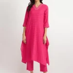 Jacquard Asymmetric Kurta Set