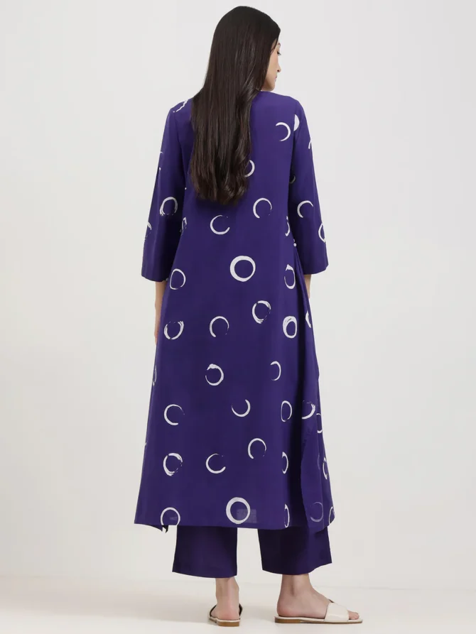 Polka Print Cotton Kurta